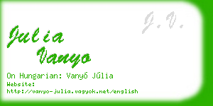 julia vanyo business card