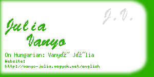 julia vanyo business card